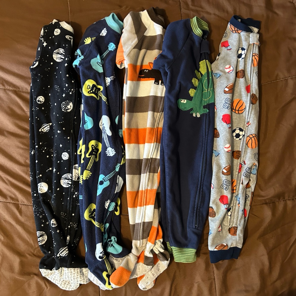 10 piece baby boy sleepers, 12 months